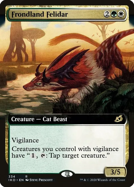 Frondland Felidar, Magic card IKO 334 — Ikoria: Lair of Behemoths set
