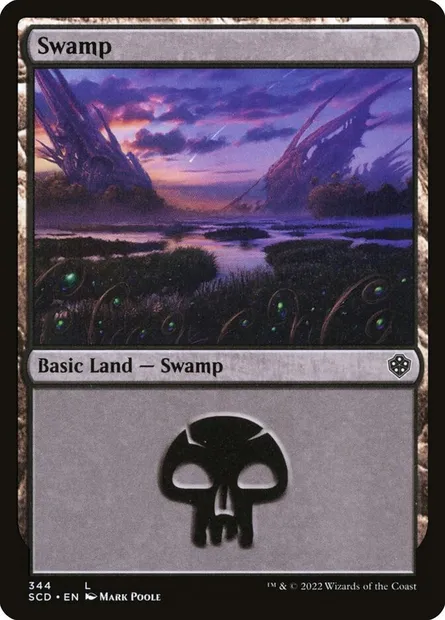 Swamp, Magic card SCD 344 — Starter Commander Decks set