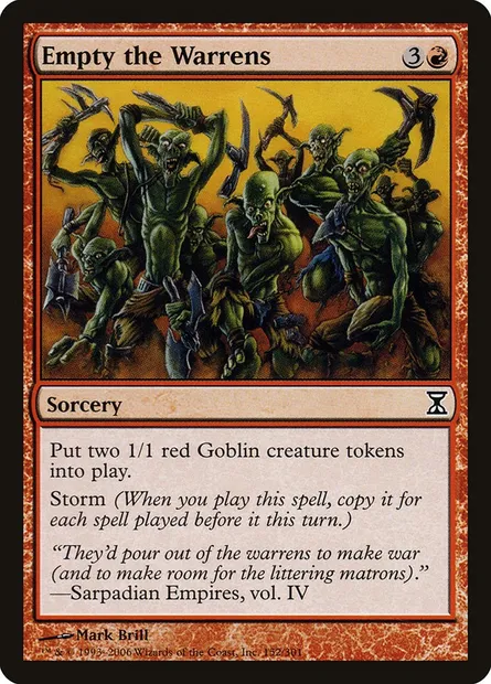 Empty the Warrens, Magic card TSP 152 — Time Spiral set