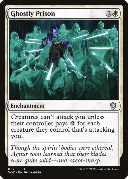 Ghostly Prison, Magic card VOC 87 — Crimson Vow Commander set