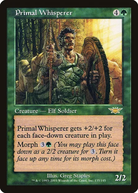 Chuchoteur primordial, carte Magic LGN 135 — extension Légions