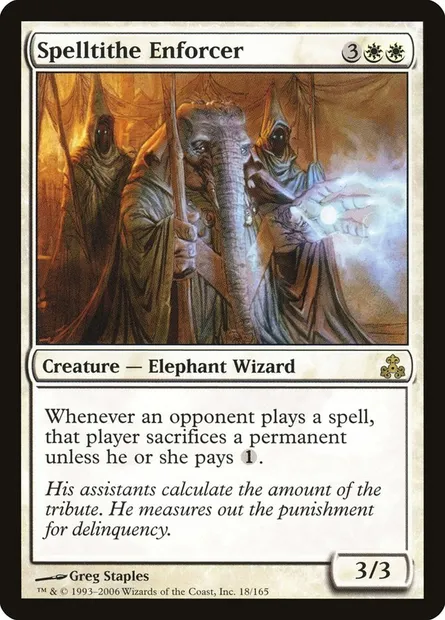 Spelltithe Enforcer, Magic card GPT 18 — Guildpact set
