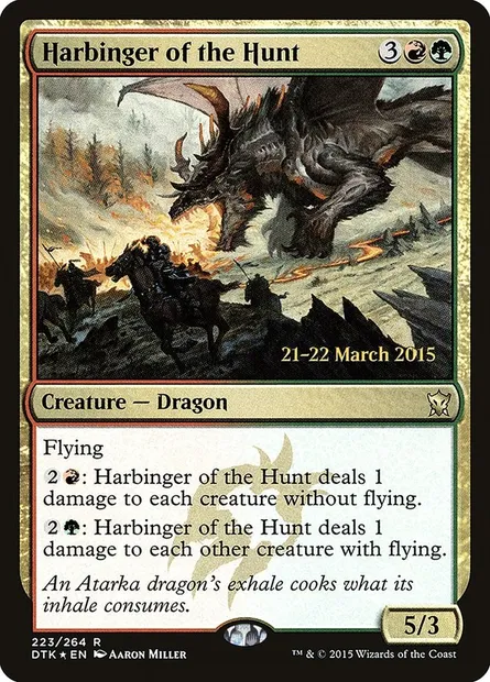 Harbinger of the Hunt, Magic card PDTK 223s — Dragons of Tarkir Promos set