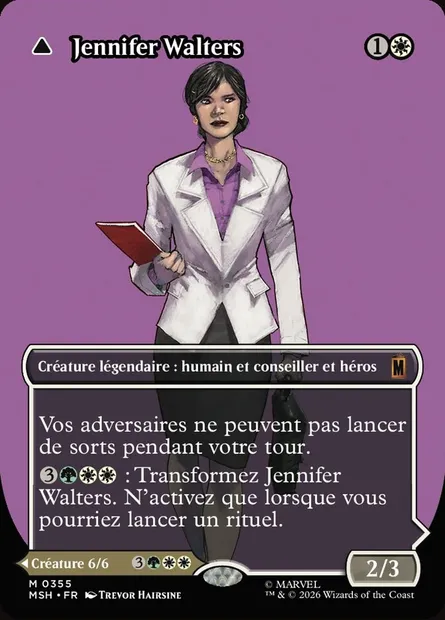 Jennifer Walters // La sensationnelle Miss Hulk, carte Magic MSH 355 — extension Marvel Super Heroes
