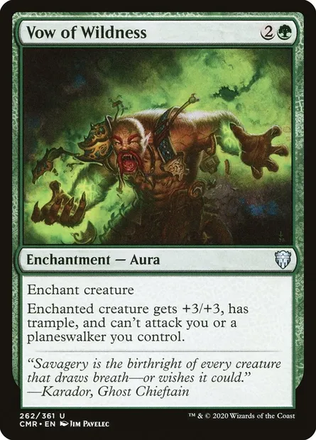 Vow of Wildness, Magic card CMR 262 — Commander Legends set