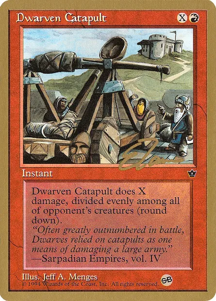 Dwarven Catapult, Magic card PTC et51sb — Pro Tour Collector Set set