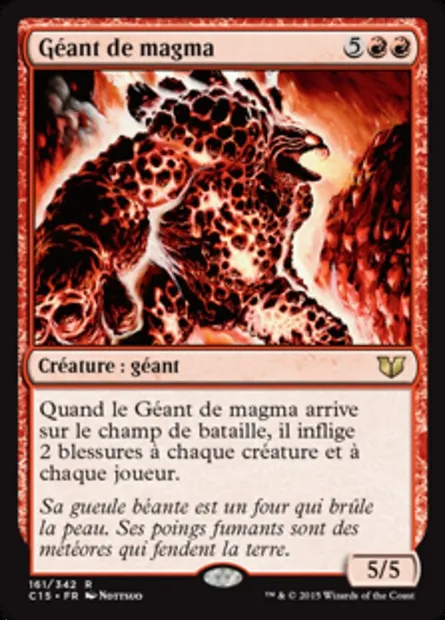 Géant de magma, carte Magic C15 161 — extension Commander 2015