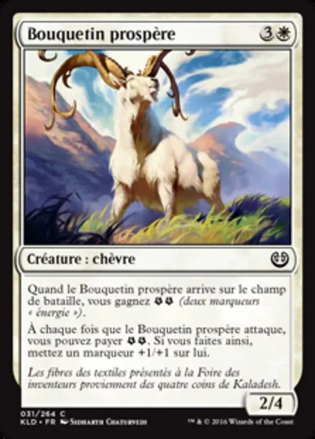 Bouquetin prospère, carte Magic KLD 31 — extension Kaladesh