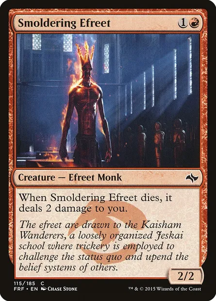 Smoldering Efreet, Magic card FRF 115 — Fate Reforged set