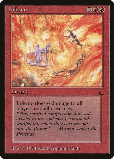 Inferno, Magic card DRK 71 — The Dark set