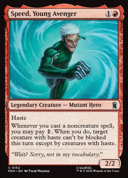 Speed, Young Avenger, Magic card MSH 152 — Marvel Super Heroes set