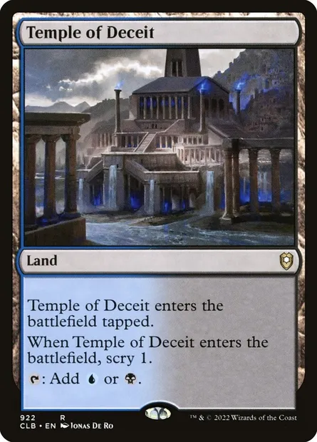 Temple of Deceit, Magic card CLB 922 — Commander Legends: Battle for Baldur's Gate set