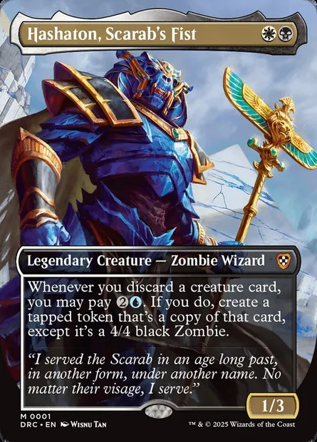 Hashaton, Scarab's Fist, Magic card DRC 1 — Aetherdrift Commander set