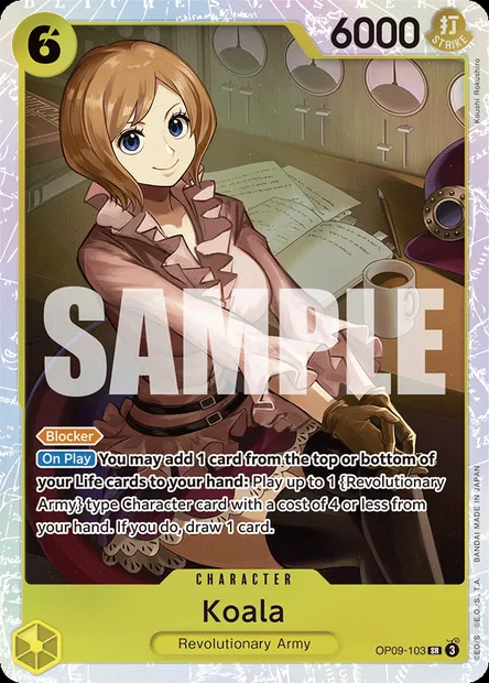 Koala, One Piece card OP09-103 — EMPERORS IN THE NEW WORLD set