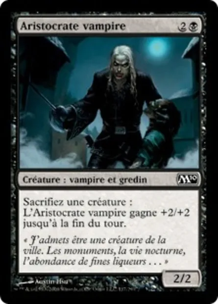 Aristocrate vampire, carte Magic M10 117 — extension Magic 2010