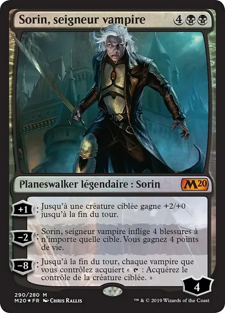 Sorin, seigneur vampire, carte Magic M20 290 — extension Core Set 2020