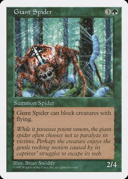 Giant Spider, Magic card 5ED 300 — Fifth Edition set