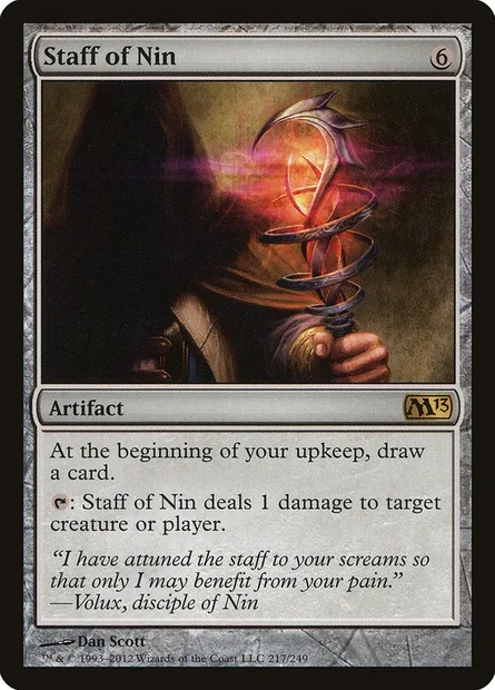 Staff of Nin, Magic card M13 217 — Magic 2013 set
