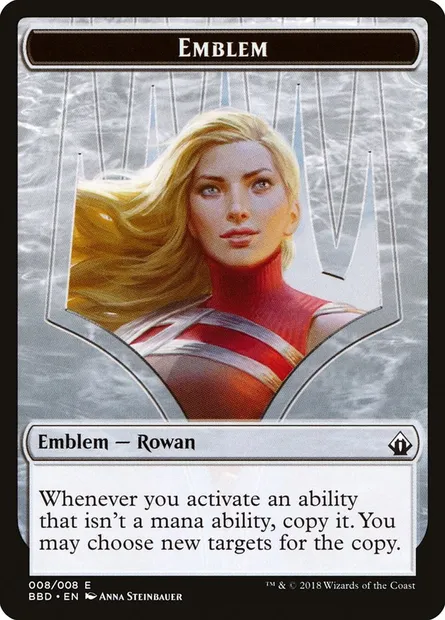 Rowan Kenrith Emblem, carte Magic TBBD 8 — extension Battlebond Tokens