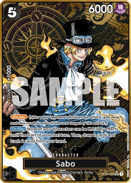Sabo, One Piece card OP04-083 — KINGDOMS OF INTRIGUE set