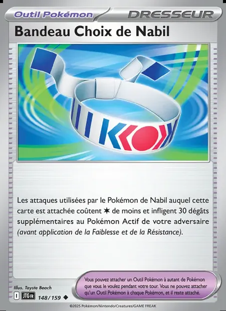 Bandeau Choix de Nabil, carte Pokémon JTG 148 — extension Aventures Ensemble