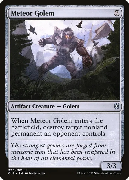 Meteor Golem, Magic card CLB 323 — Commander Legends: Battle for Baldur's Gate set
