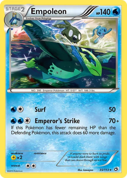 Empoleon, Pokémon card LTR 35 — Legendary Treasures set
