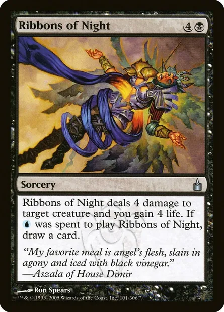Ribbons of Night, Magic card RAV 101 — Ravnica: City of Guilds set