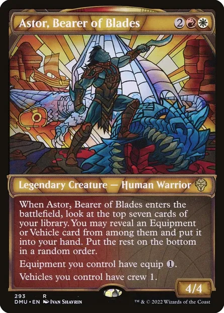 Astor, Bearer of Blades, Magic card DMU 293 — Dominaria United set