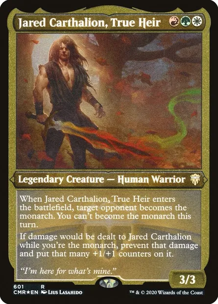 Jared Carthalion, True Heir, Magic card CMR 601 — Commander Legends set