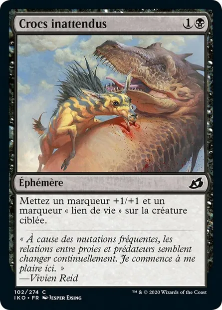 Crocs inattendus, carte Magic IKO 102 — extension Ikoria: Lair of Behemoths