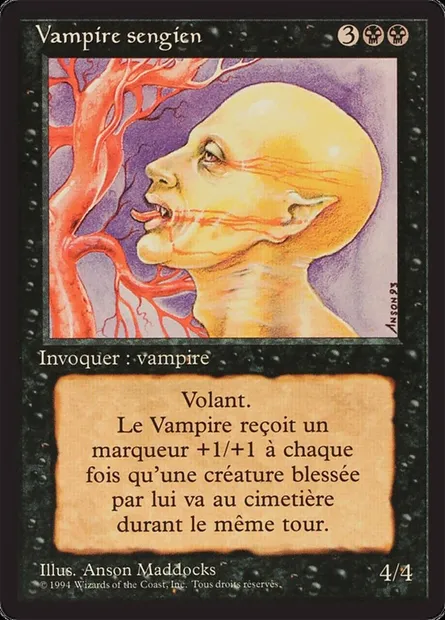 Sengir Vampire, Magic card FBB 129 — Foreign Black Border set
