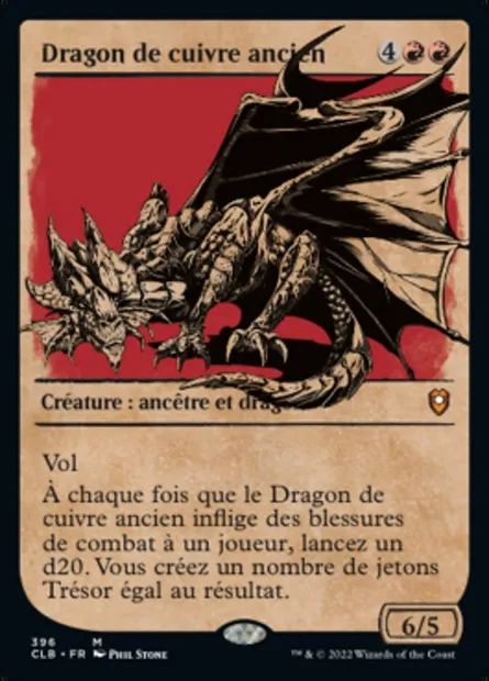 Dragon de cuivre ancien, carte Magic CLB 396 — extension Commander Légendes : la bataille de la Porte de Baldur