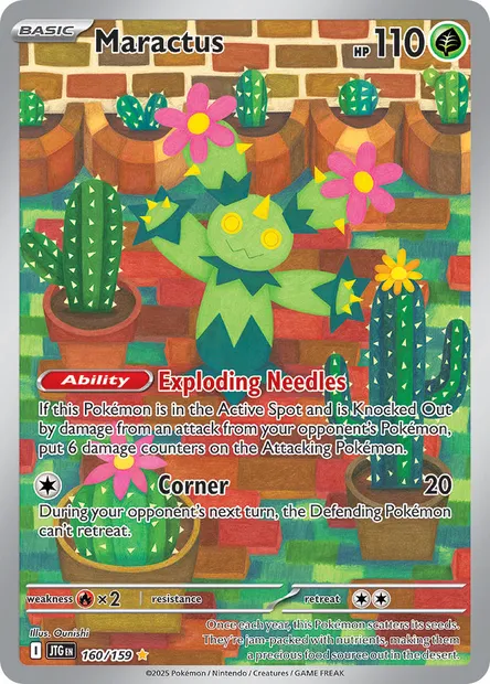 Maractus, Pokémon card JTG 160 — Journey Together set
