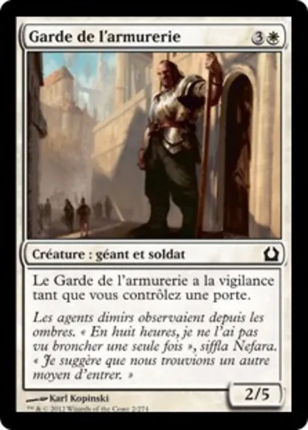 Garde de l'armurerie, carte Magic RTR 2 — extension Retour à Ravnica