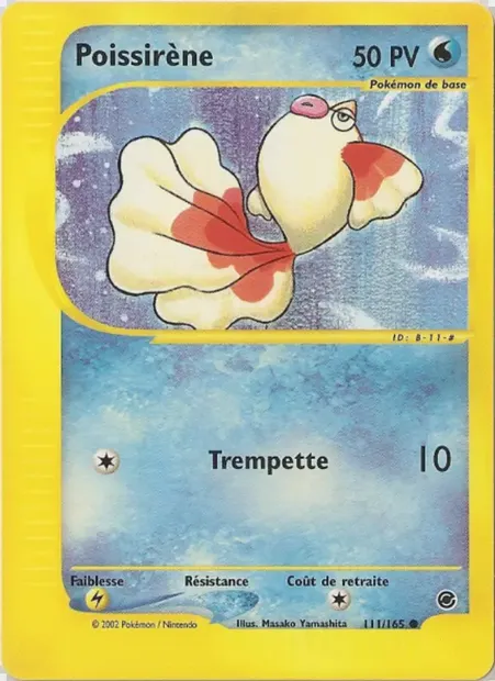 Poissirène, carte Pokémon EX 111 — extension Expedition