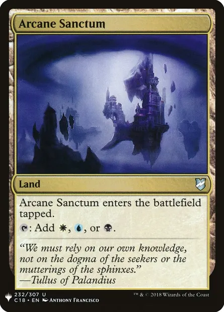 Arcane Sanctum, Magic card PLST C18-232 — The List set
