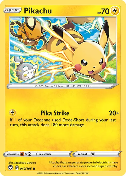 Pikachu, Pokémon card SIT 049 — Silver Tempest set