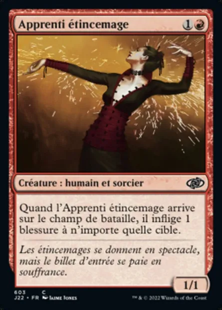 Apprenti étincemage, carte Magic J22 603 — extension Jumpstart 2022