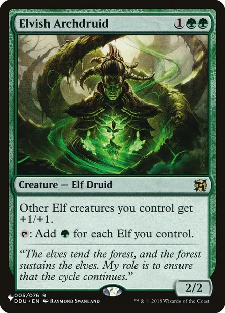 Archidruide elfe, carte Magic PLST DDU-5 — extension The List