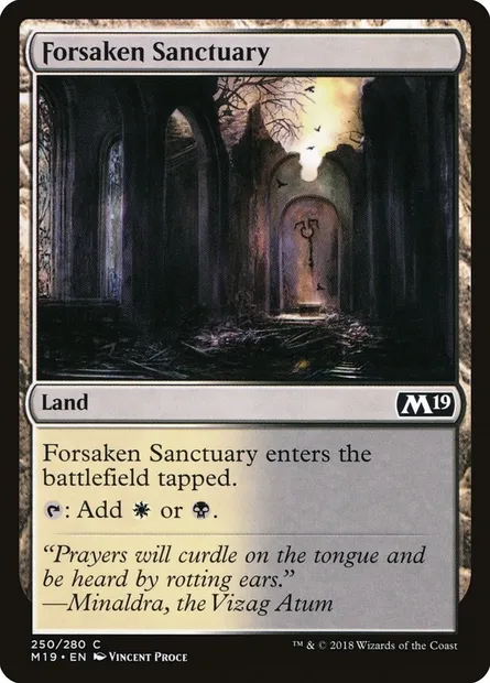 Forsaken Sanctuary, Magic card M19 250 — Core Set 2019 set