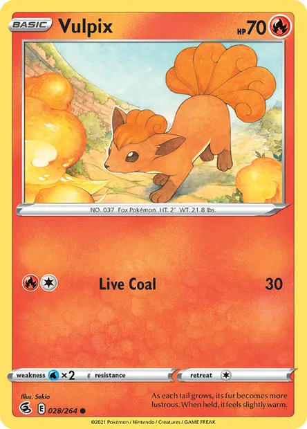 Vulpix, Pokémon card FST 28 — Fusion Strike set