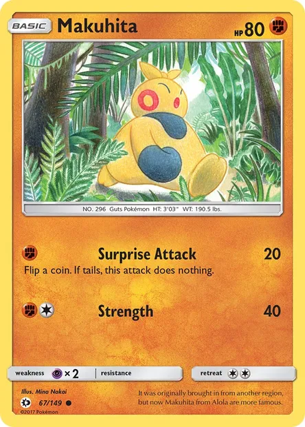Makuhita, Pokémon card SUM 67 — Sun & Moon set
