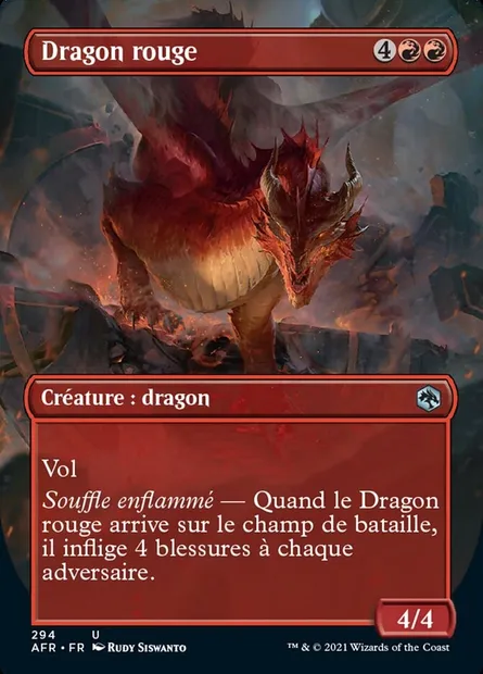 Dragon rouge, carte Magic AFR 294 — extension Forgotten Realms: Aventures dans les Royaumes Oubliés