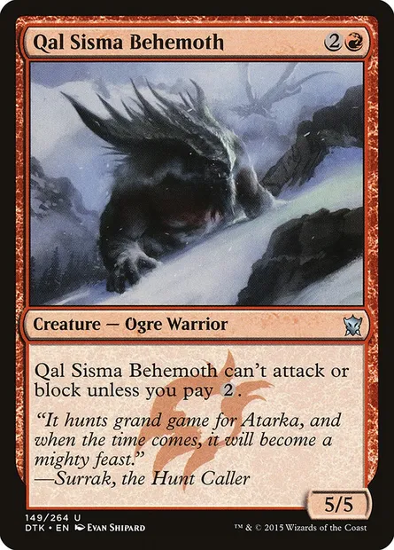 Qal Sisma Behemoth, Magic card DTK 149 — Dragons of Tarkir set