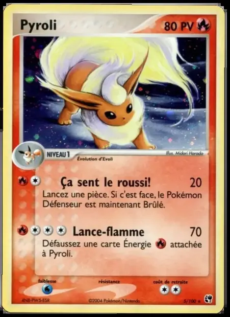 Pyroli, carte Pokémon SS 5 — extension EX Tempête de sable