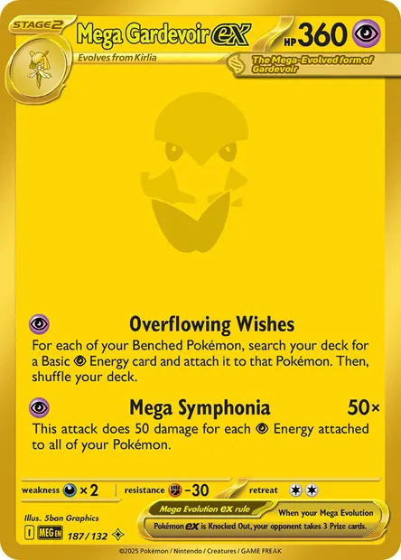 Mega Gardevoir ex, Pokémon card MEG 187 — Mega Evolution set
