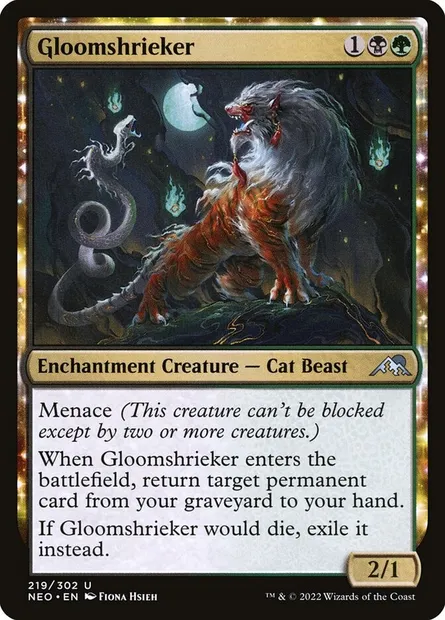 Gloomshrieker, Magic card NEO 219 — Kamigawa: Neon Dynasty set