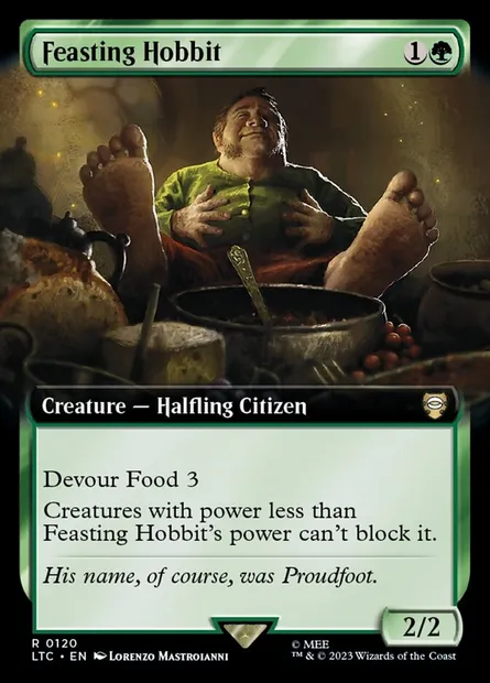 Feasting Hobbit, Magic card LTC 120 — Tales of Middle-earth Commander set