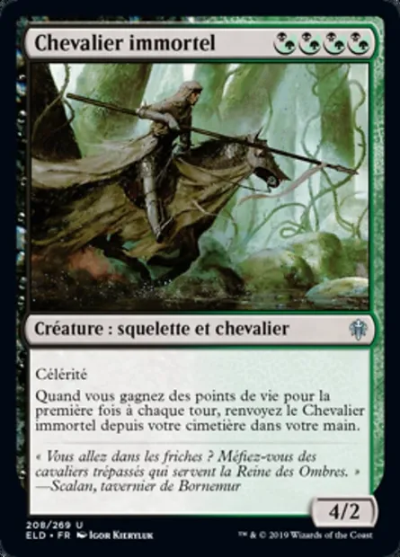 Chevalier immortel, carte Magic ELD 208 — extension Throne of Eldraine